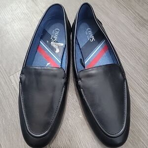 Chaps Womans‎ Black Slip-On Flat Loafers Shoes Size 9